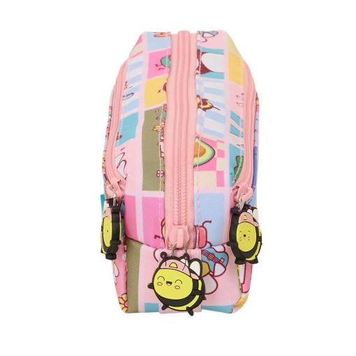 Triple pencil case with elastic closure, MR. WONDERFUL Comic