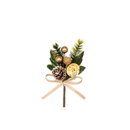 Stem with bell, berries and pine cone MP 11cm