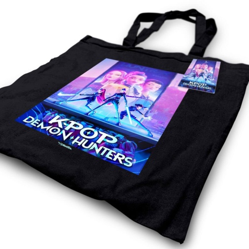Tote bag K-Pop Demon Hunters 34.5x41x0.5cm black