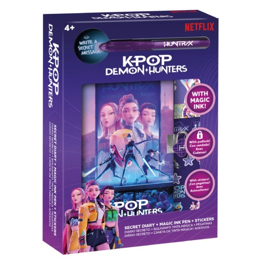 Diary + magic pen + K-Pop Demon Hunters stickers