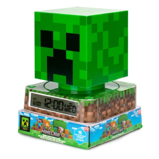Candeeiro 3D com despertador Minecraft