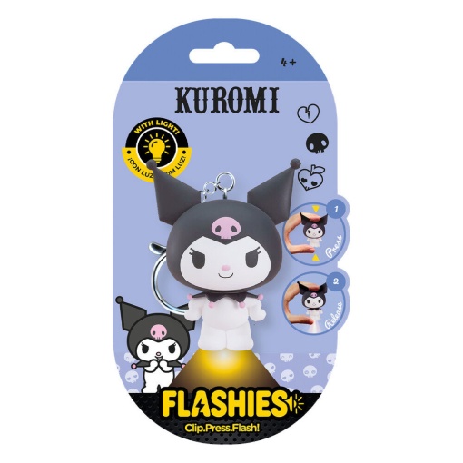 Kuromi keychain with flashlight