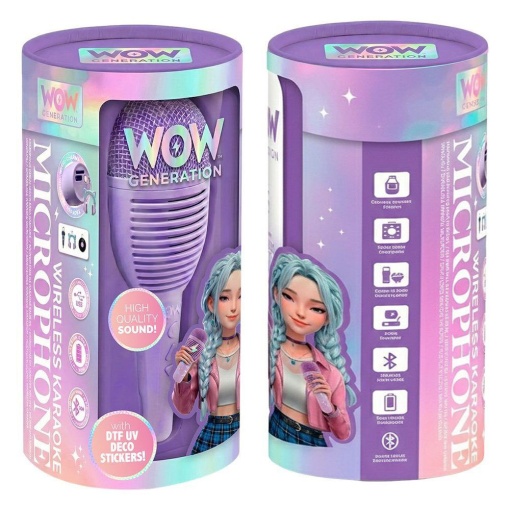 Microfone Bluetooth com gravador Wow Generation