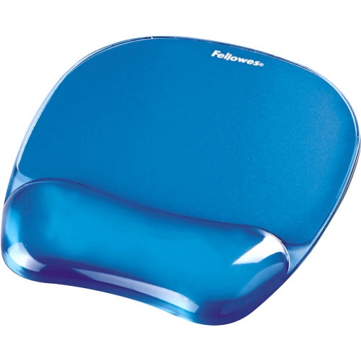 Tapete rato Fellowes azul com apoio pulsos gel