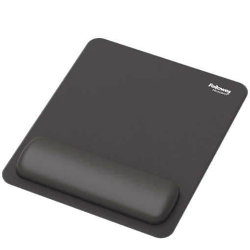 Tapete rato Fellowes Breyta preto com apoio pulsos gel