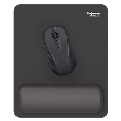 Tapete rato Fellowes Breyta preto com apoio pulsos gel