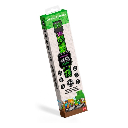 Minecraft LED digital wristwatch tracker