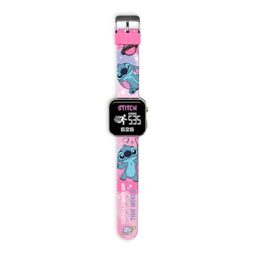 Relógio de pulso digital LED tracker Disney Stitch