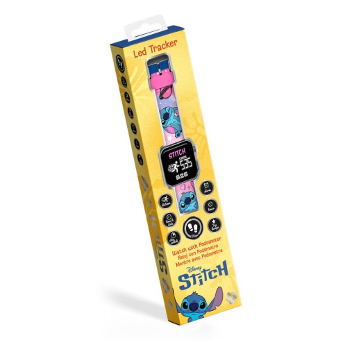 Relógio de pulso digital LED tracker Disney Stitch