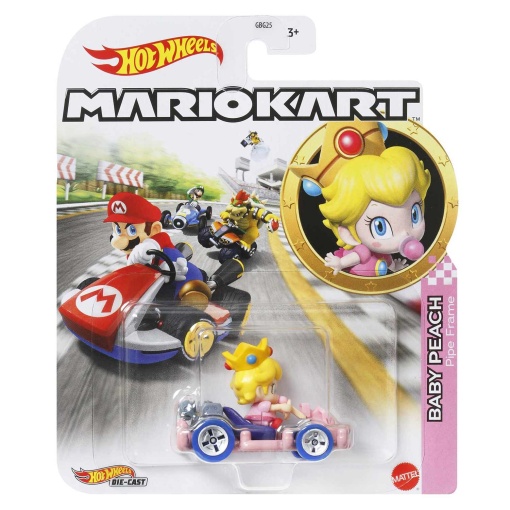 Hot Wheels Mario Kart Baby Peach Retro Mattel GBG25/HDB30