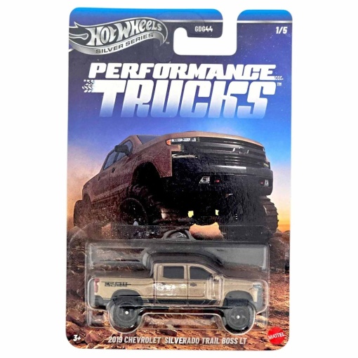 Hot Wheels Silver Series Performance Trucks 2019 Chevrolet Silverado Trail Boss LT Mattel GDG44/JKX71