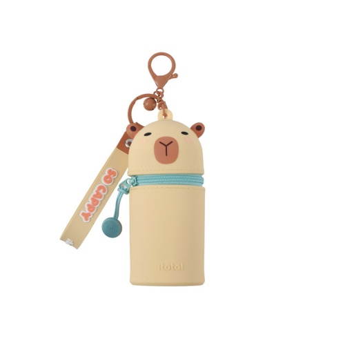 Porta-chaves com bolsa de silicone iTotal capivara