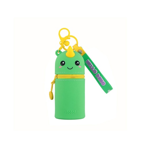 Porta-chaves com bolsa de silicone iTotal dino