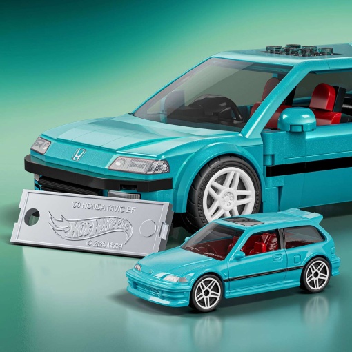 Hot Wheels Speed Series The Hot Ones Brick Shop Custom '90 Honda Civic EF 248 peças Mattel JHF62