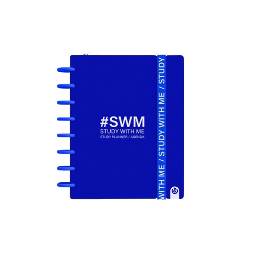 Weekly school planner A5 2026/27 12 months Ingeniox Study With Me blue