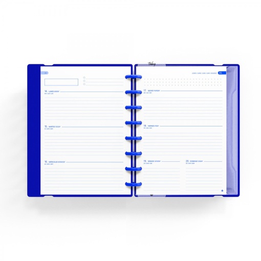 Weekly school planner A5 2026/27 12 months Ingeniox Study With Me blue