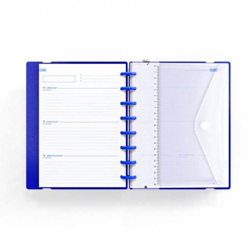 Weekly school planner A5 2026/27 12 months Ingeniox Study With Me blue