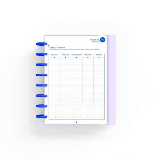 Weekly school diary A5 2026/27 12 months Ingeniox Study With Me mauve