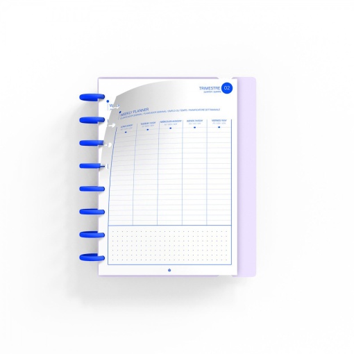 Weekly school diary A5 2026/27 12 months Ingeniox Study With Me mauve