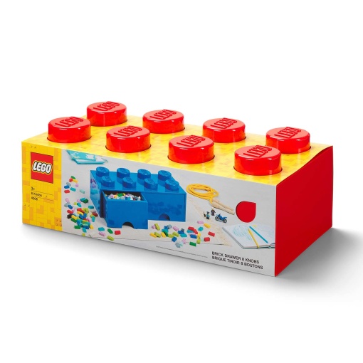 LEGO Storage & Lifestyle 2-Drawer Storage Box, 50x25x18cm, Red