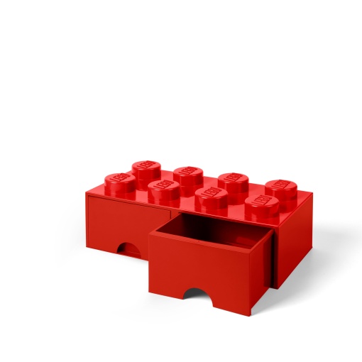 LEGO Storage & Lifestyle 2-Drawer Storage Box, 50x25x18cm, Red