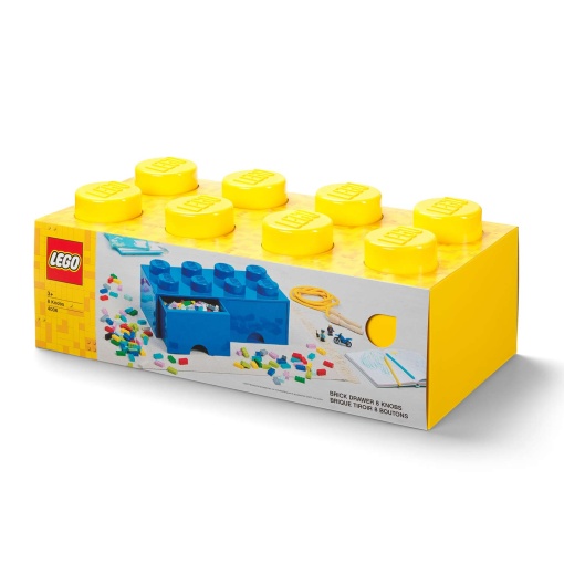 LEGO Storage & Lifestyle 2-Drawer Storage Box, 50x25x18cm, Yellow