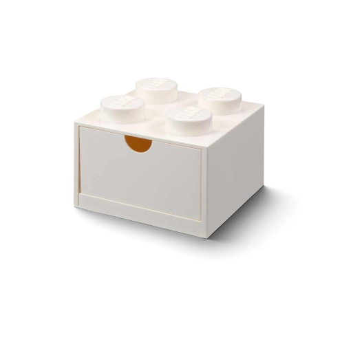 Caixa de arrumação para secretária com gaveta LEGO Storage & Lifestyle 15,8x15,8x11,3cm branco