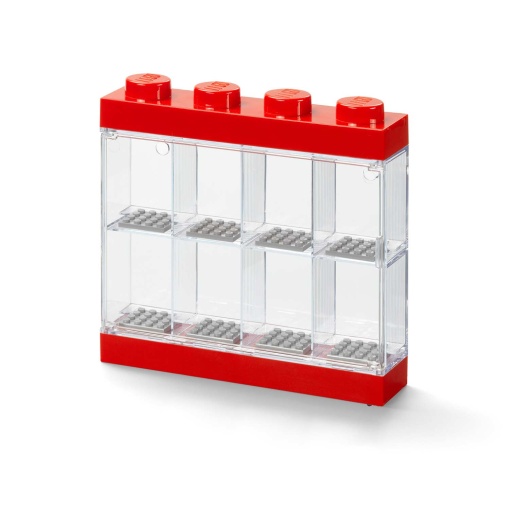 LEGO Storage & Lifestyle Display Box for 8 Minifigures, 19.1x4.7x18.4cm, Red