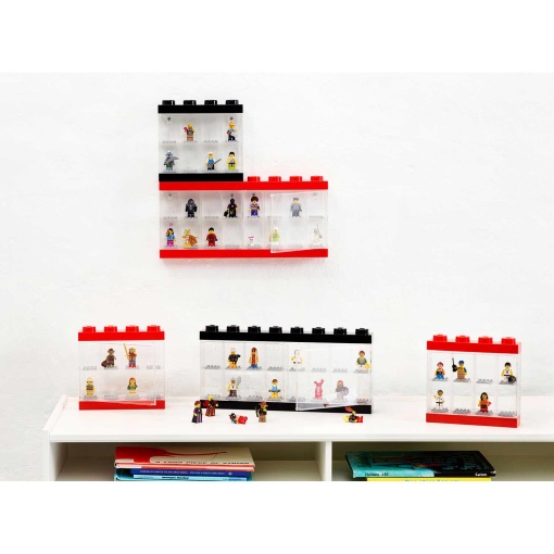 LEGO Storage & Lifestyle Display Box for 8 Minifigures, 19.1x4.7x18.4cm, Red