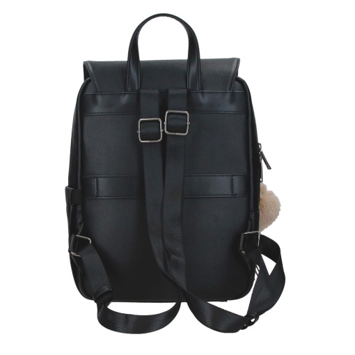 Pepe Jeans Margaret black backpack for 11" laptops and tablets, adaptable to a trolley.