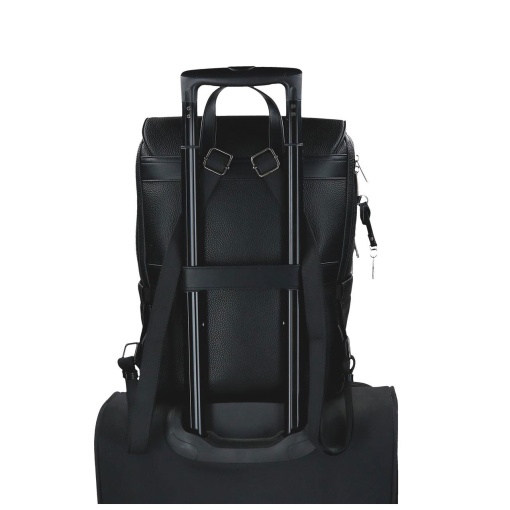 Pepe Jeans Frame black backpack for 13.3" laptop and tablet, adaptable to a trolley.