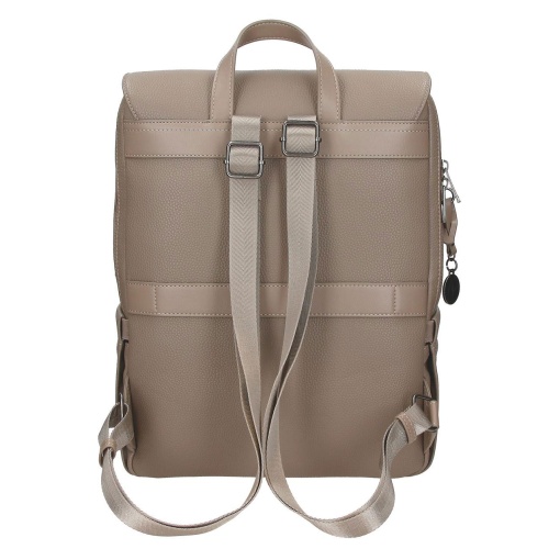 Pepe Jeans Frame taupe laptop and tablet backpack, adaptable to a trolley.
