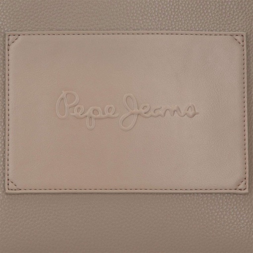 Pepe Jeans Frame taupe laptop and tablet backpack, adaptable to a trolley.