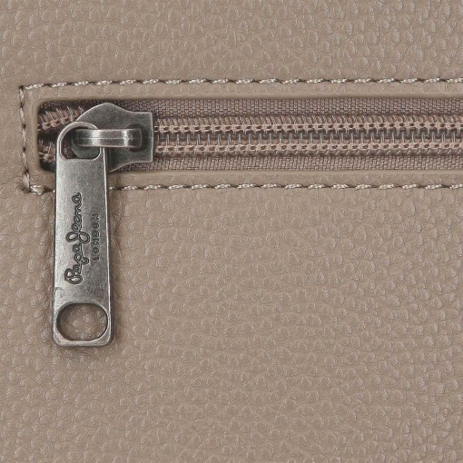 Pepe Jeans Frame taupe laptop and tablet backpack, adaptable to a trolley.