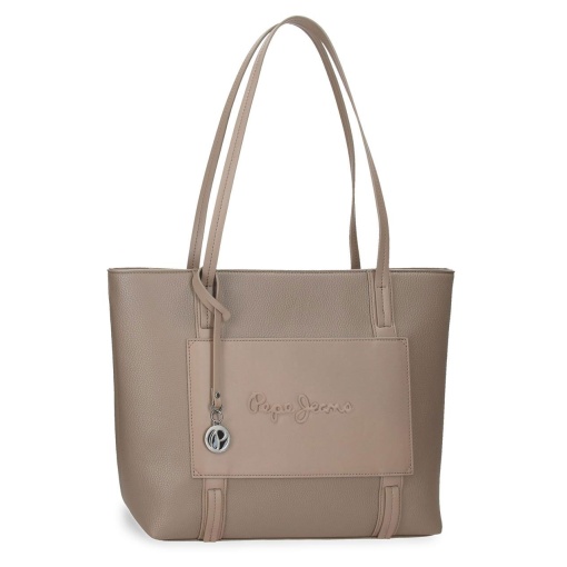 Pepe Jeans Frame travel bag, taupe, 40x29x14cm