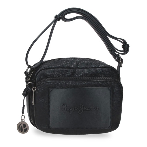 Bolso de hombro Pepe Jeans Frame negro 21x15x6cm