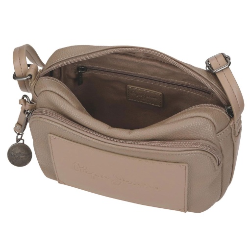Mala de tiracolo Pepe Jeans Frame taupe 21x15x6cm