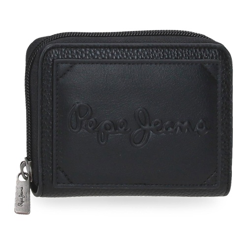 Cartera Pepe Jeans Frame, negra, 11x8,5x2cm