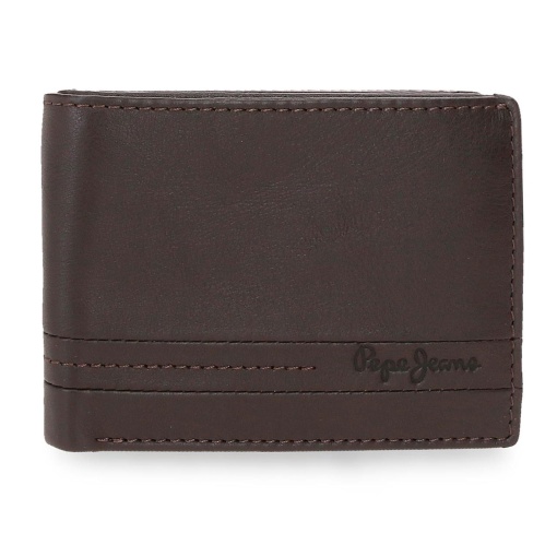 Cartera Pepe Jeans Aspen marrón, 11x8x1cm