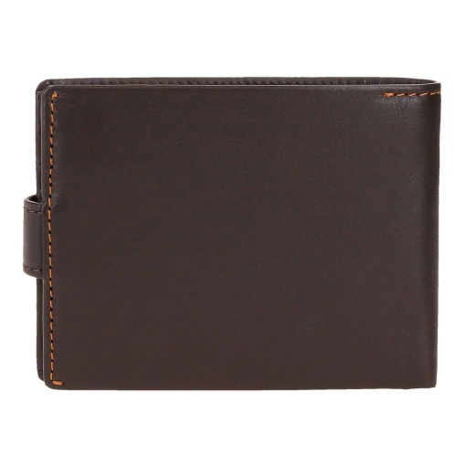 Pepe Jeans Parker brown wallet with clasp, 11x8.5x1cm