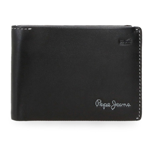 Cartera negra Pepe Jeans Parker 11x8x1cm