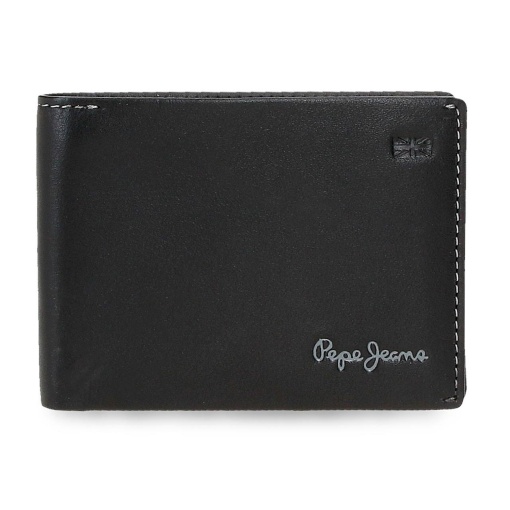 Cartera negra Pepe Jeans Parker 11,5x8x1cm
