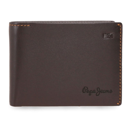 Cartera Parker marrón de Pepe Jeans, 11,5 x 8 x 1 cm.