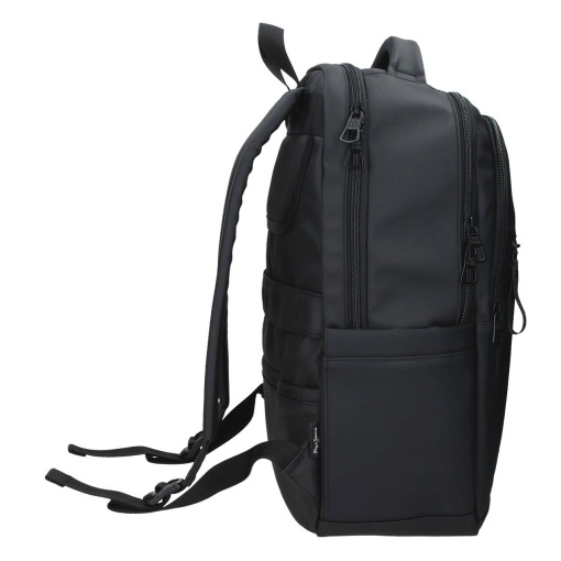 Pepe Jeans Dudley black backpack for 15.6" laptop and 12" tablet, adaptable to a trolley.
