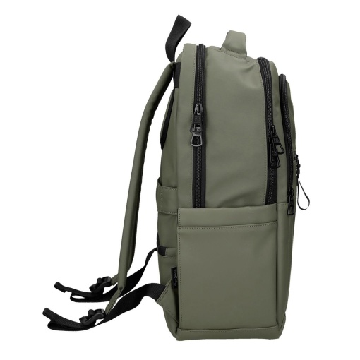 Pepe Jeans Dudley dark green backpack for 15.6" laptop and 12" tablet, adaptable to a trolley.