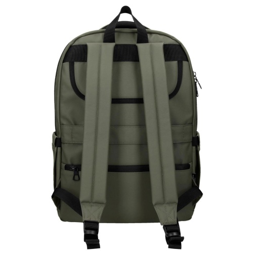Pepe Jeans Dudley dark green backpack for 15.6" laptop and 12" tablet, adaptable to a trolley.