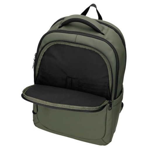 Pepe Jeans Dudley dark green backpack for 15.6" laptop and 12" tablet, adaptable to a trolley.