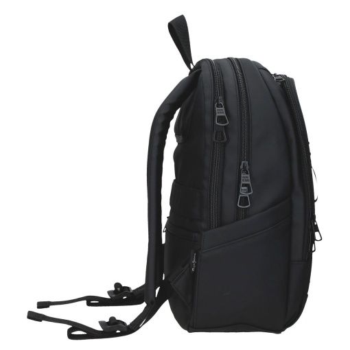 Pepe Jeans Dudley black backpack for 13.3" laptop and 12" tablet, adaptable to a trolley.
