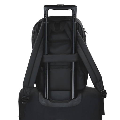 Pepe Jeans Dudley black backpack for 13.3" laptop and 12" tablet, adaptable to a trolley.