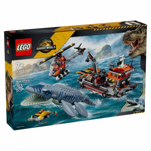 LEGO Jurassic World ataque ao barco do Mosassauro 77983